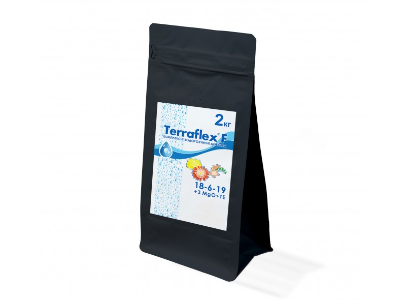 Комплексне добриво для квітів Terraflex F (Терафлекс F), 2кг, 100% водорозчинне, 18-6-19+3MgO+TE Комплексне добриво для квітів Terraflex F (Терафлекс F), 2кг, 100% водорозчинне, 18-6-19+3MgO+TE