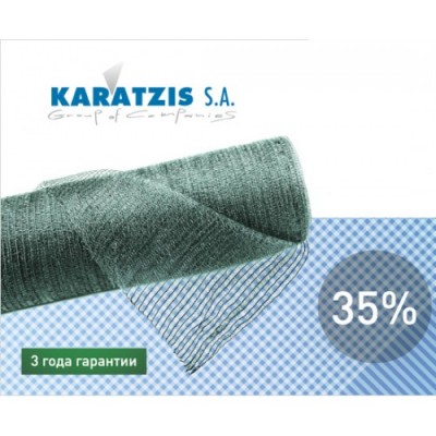 Сетка затеняющая 35% затенения, 2м*50м, зелёная, 34г/кв.м (Греция)