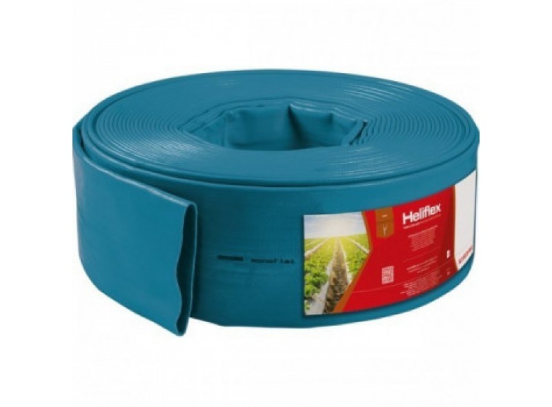 Шланг Лэйфлэт армированный, 8"(200мм) 4Атм СИНИЙ (100м), Heliflex Monoflat, Португалия
