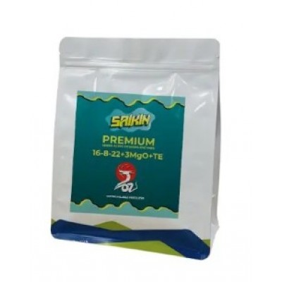 Удобрение Saikin Premium 16-8-22+3MgO+MЭ+EAV 2кг, комплексное водорастворимое удобрение