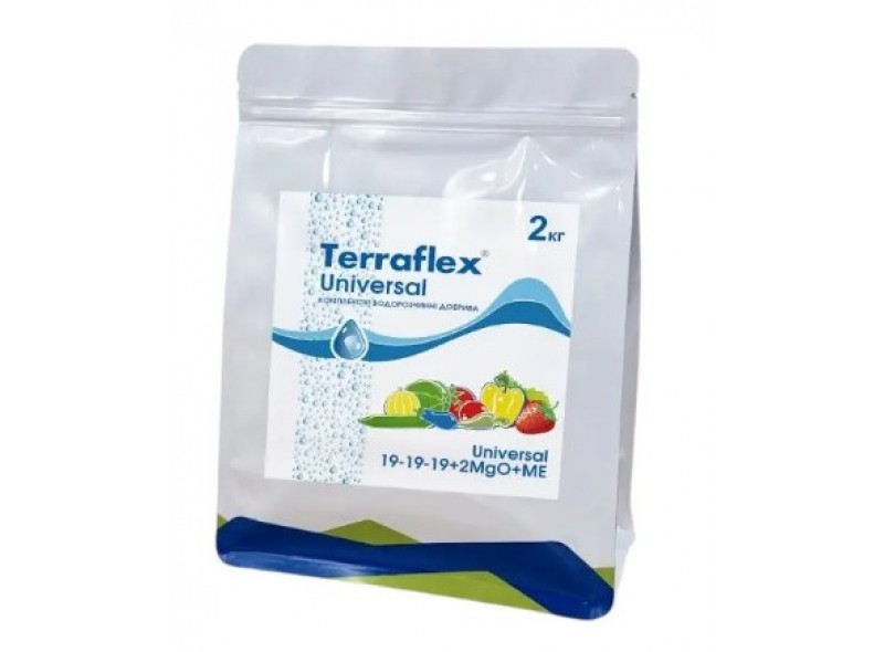 Комплексне добриво Terraflex (Терафлекс) Universal 19-19-19+2MgO+ME, 2кг, 100% водорозчинне Комплексне добриво Terraflex (Терафлекс) Universal 19-19-19+2MgO+ME, 2кг, 100% водорозчинне