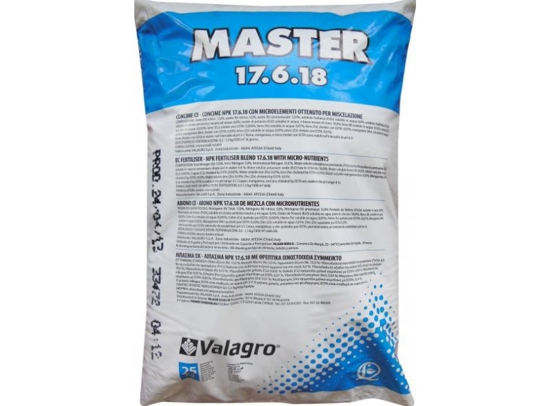 Добриво Master (Майстер) 17+6+18, мішок 25кг Добриво Master (Майстер) 17+6+18, мішок 25кг