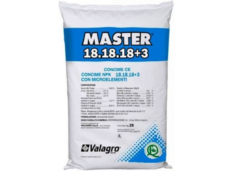 Добриво Master (Майстер) 18+18+18+3, мішок 25кг Добриво Master (Майстер) 18+18+18+3, мішок 25кг