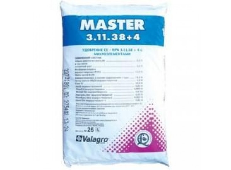 Добриво Master (Майстер) 3+11+38+4, мішок 25кг Добриво Master (Майстер) 3+11+38+4, мішок 25кг