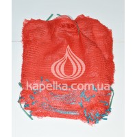 Сетка овощная 25 см * 39 см (до 5кг) красная, с ручкой