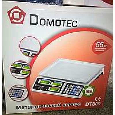 Ваги торгові до 55кг, з лічильником ціни (Domotec)