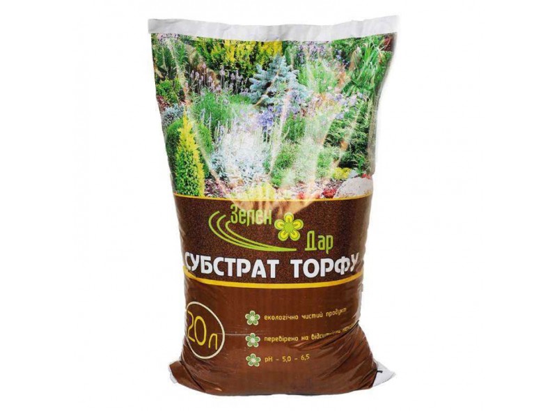 Субстрат торфу Зелений Дар, 20л Субстрат торфу Зелений Дар, 20л