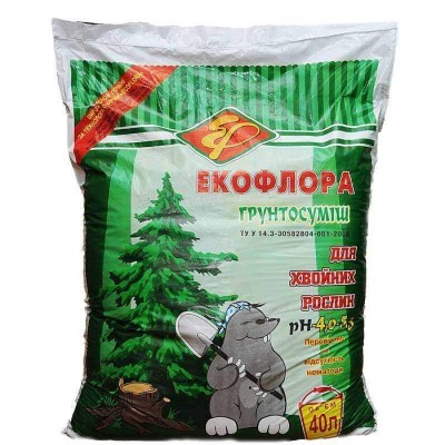 Грунт "Экофлора" Для хвои 40л